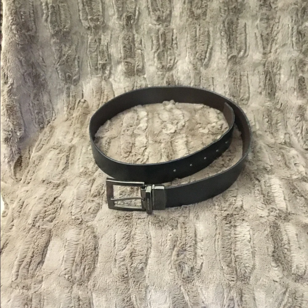 🍁🚦3-25🚦 Geoffrey Beene Black Leather Belt Size 34